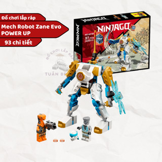 ( Tặng 1 nhân vật mini ninja ) Bộ đồ chơi lắp ráp mô hình Ninjago 60180 Zane’s Power Up Mech EVO