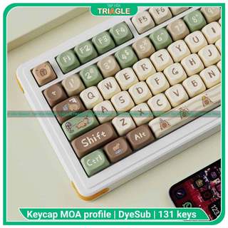 Keycap Capybara gõ mõ siêu cute | PBT | Dye Sub | MOA | 131 Nút | Bàn Phím Phím Cơ | Tạp Hóa Triagle