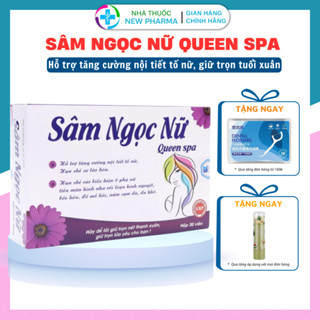 Sâm Ngọc Nữ Queen Spa Viên Uống Tăng Nội Tiết Tố Nữ, Giảm Nám Sạm Da - Vỉ 30 Viên