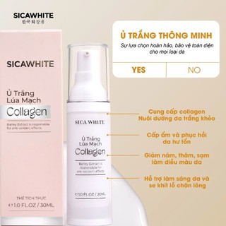 Ủ trắng lúa mạch, mặt nạ dưỡng da Collagen dùng cho mặt, body, nách, cổ trắng thật 30ml