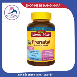 Vitamin cho bà bầu Nature Made Prenatal Folic Acid DHA 200mg 150 viên