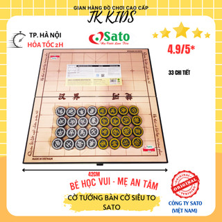 Cờ tướng Sato 106/ Sato 044 bàn cờ siêu to, loại đẹp, quân cờ bo mịn chắc chắn