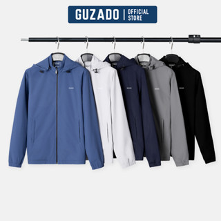 Áo khoác gió nam GUZADO cao cấp chống nước nhẹ, giữ ấm tốt, chất liệu kháng bụi và gió GAKG15