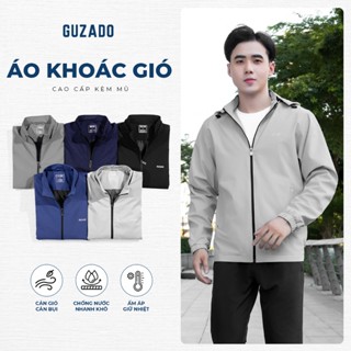 Áo Khoác Gió Thể Thao Nam Guzado Cao Cấp Chống Nước,Thiết Kế Khỏe Khoắn GAKG15