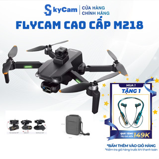 Flycam M218, flycam cao cấp có cảm biến tránh va chạm, gimbal chống rung 3 Trục, camera 4K sắc nét, thời lượng bay lâu