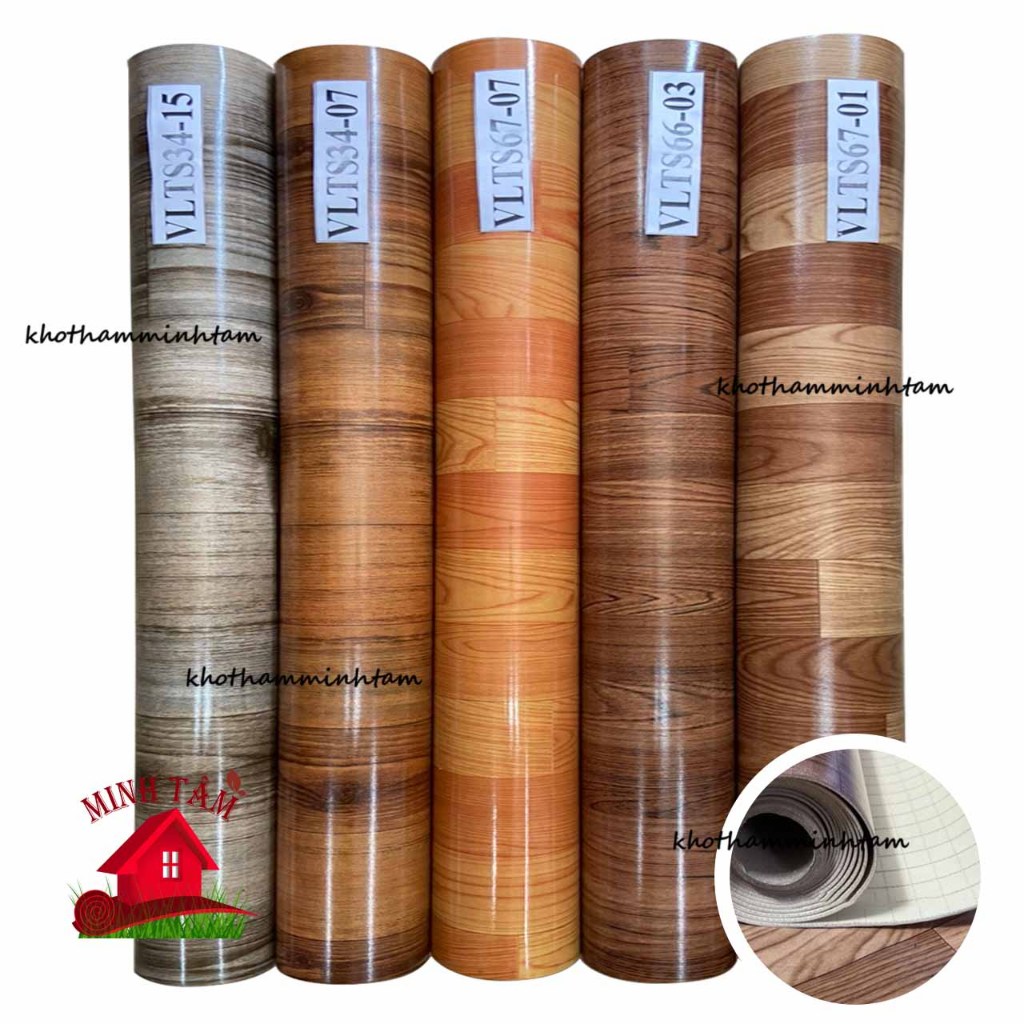 Thảm nhựa ( SIMILI ) trải sàn vân gỗ loại dày 1.6mm