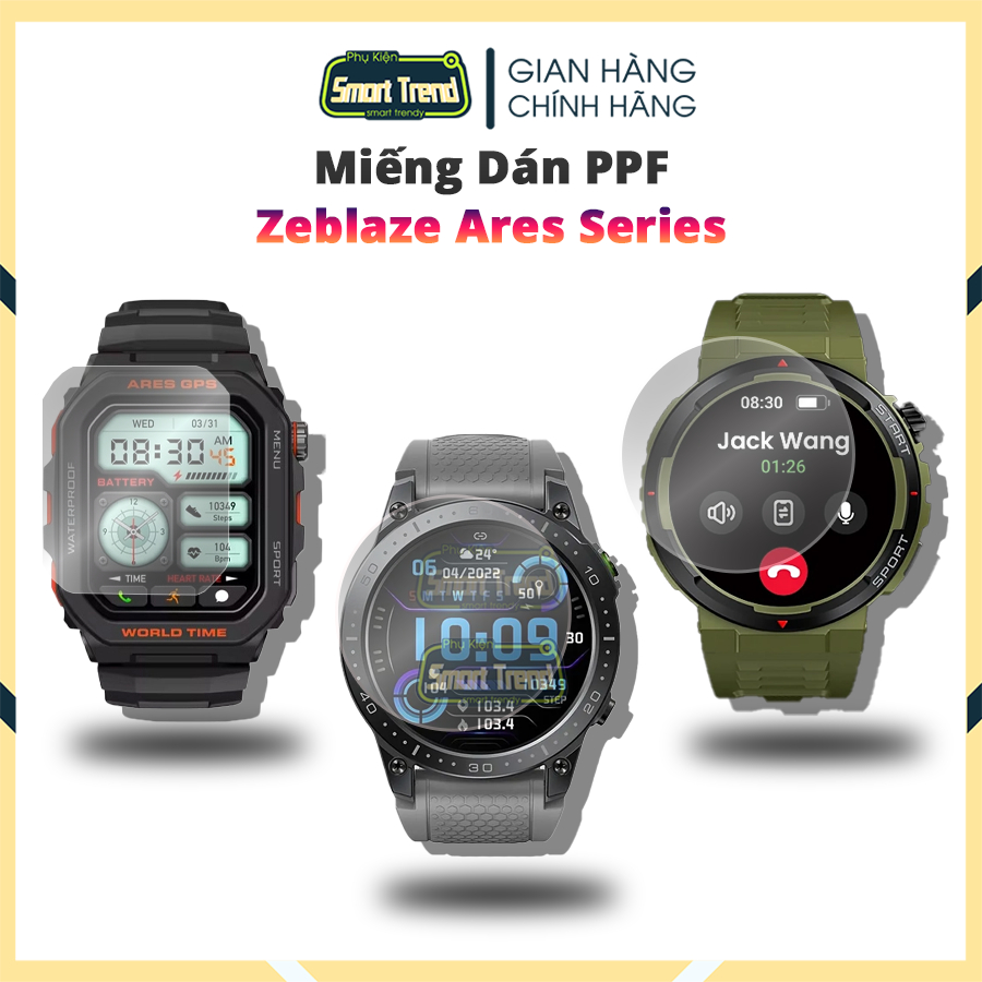 Bộ 2 Miếng Dán 4 Lớp PPF Chống Xước Mặt Đồng Hồ Điện Tử Zeblaze Ares Ares GPS Ares 2 Ares 3 3Pro 3Pl