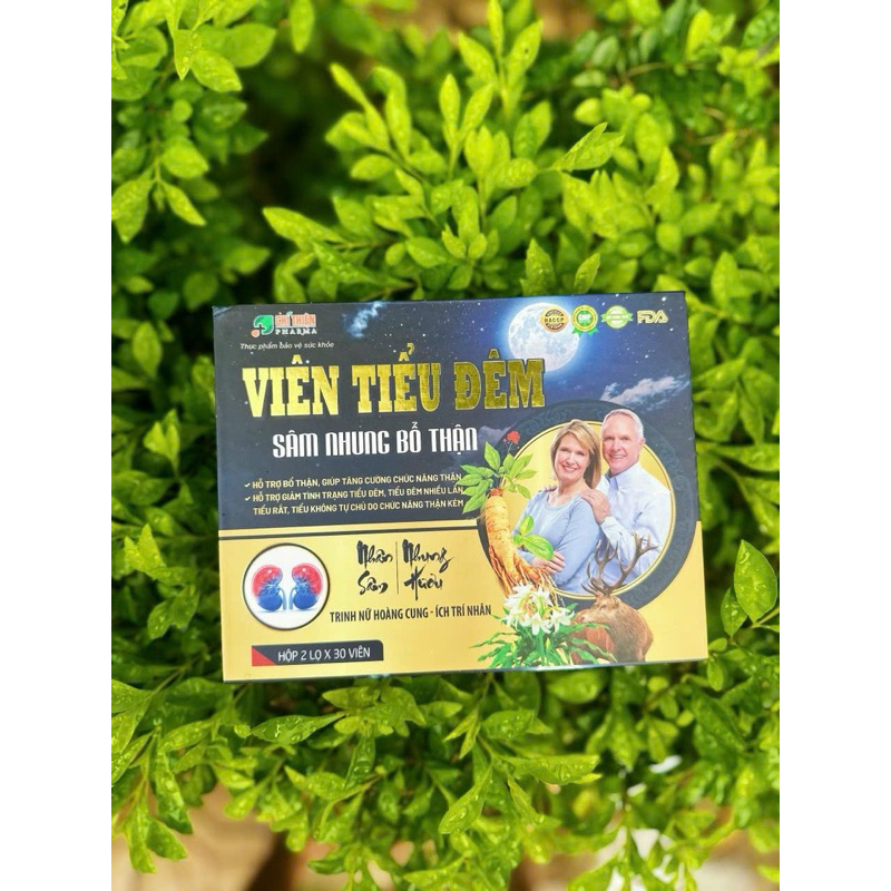 VIÊN TIỂU ĐÊM SÂM NHUNG BỔ THẬN ,Hộp 2 Lọ * 30 viên, Hỗ trợ bổ thận, giúp tăng cường chức năng thận.