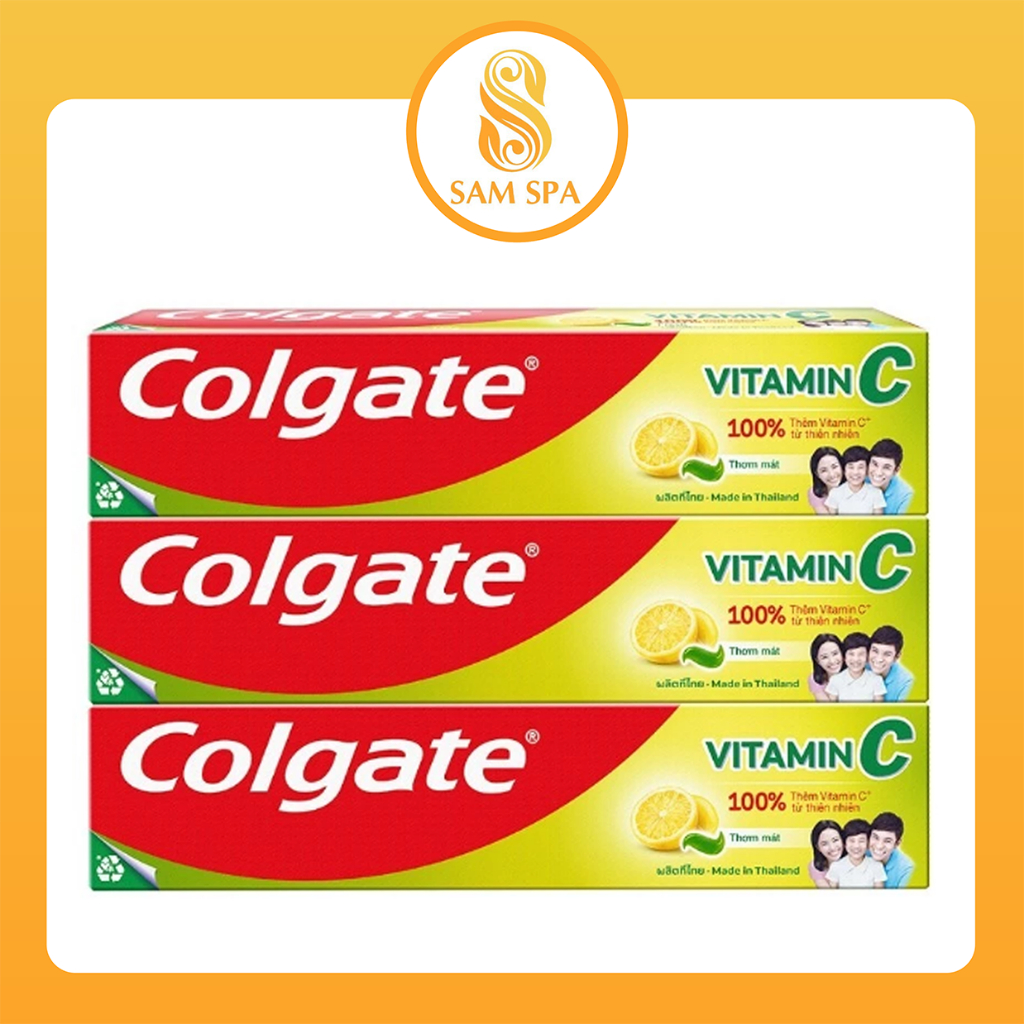Bộ 3 Kem đánh răng Colgate Vitamin C thơm mát 90g/ tuýp