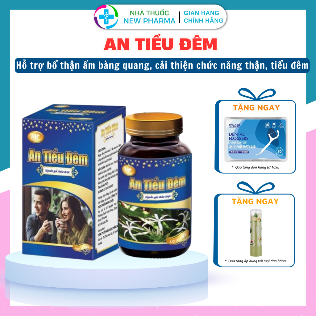 Viên Uống An Tiểu Đêm Giảm U Phì Đại Tuyến Tiền Liệt, Giảm Tiểu Đêm, Tiểu Nhiều Lần - Hộp 30 Viên