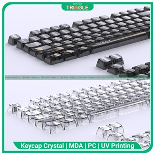 Keycap Trong Suốt Crystal PC Profile MDA, UV Printing, Nút Phím Lắp Cho Bàn Phím Cơ, 119 Keys