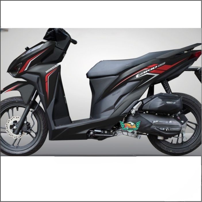 Tem Rời Vario đen chỉ đỏ nhám (N)