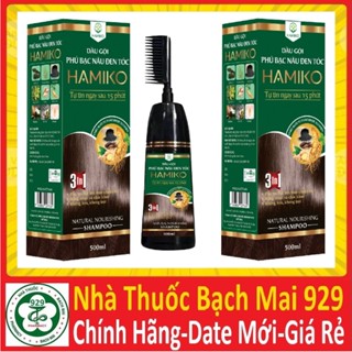 Dầu gội phủ bạc Hapuco HaMiKo Pucoliza 500ml - Dầu gội nhuộm 3 màu: Nâu hạt dẻ, Nâu đen & Đen