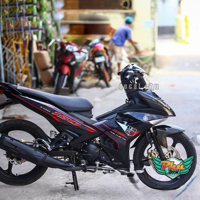 Tem rời EX 150 y15 đen đỏ xám