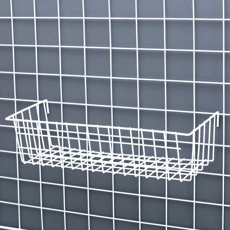 ( Compo 2 cái )  Rổ treo khung lưới / Rổ treo phụ kiện