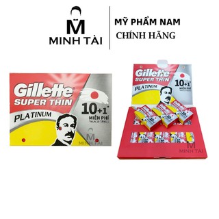 Lưỡi lam Gillette Super Thin Platinum siêu bén vỉ 110 Cái
