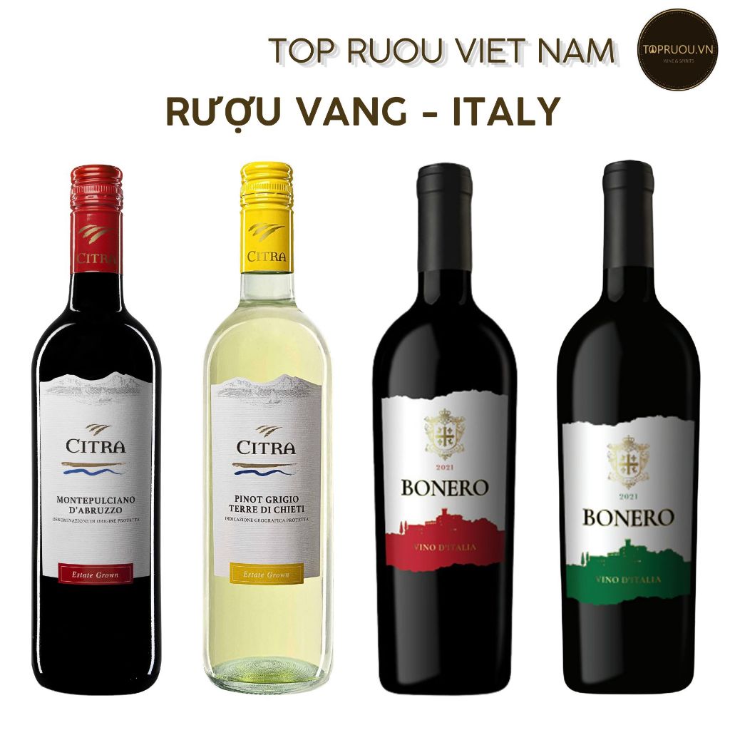 Rượu Vang Ý Citra - Bonero - 11.5 - 13 Độ - 750ml