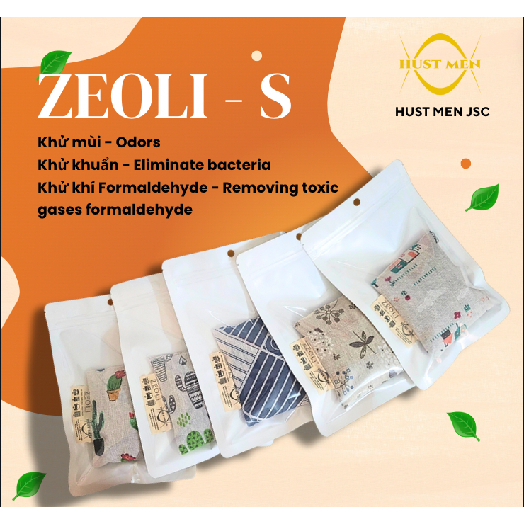 Túi hút mùi trong xe ô tô ZEOLI - 150g - HUST MEN
