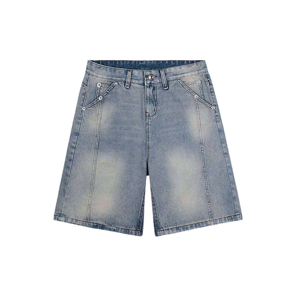 Quần short lửng nam phom rộng CAPMAN CLUB, chất vải denim trẻ trung thoải mái