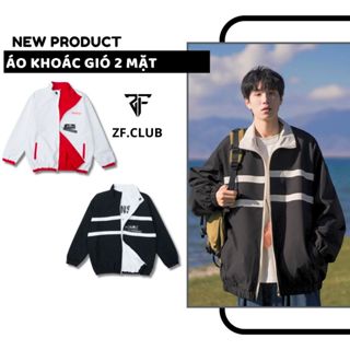 Áo Khoác Gió ZONEF CLUB Nam Nữ, Khóa 2 Mặt Chất Liệu Gió Tráng Bạc Cao Cấp Dày Dặn Chống Nước ( AGD )