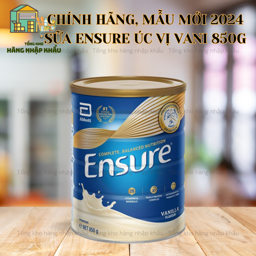 [MẪU MỚI NHẤT 2024] Sữa Ensure Úc vị vani