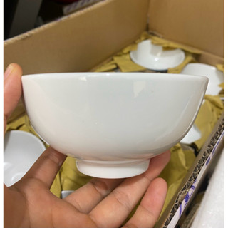 Combo 10 Chén cơm 11.5cm Jasmine sứ trắng trơn- Gốm Sứ Minh Long
