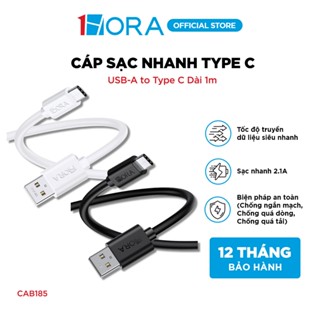 Dây Cáp Sạc Nhanh 1HORA - USB-A to Type C - Dài 1m/2m - CAB262-4/CAB185
