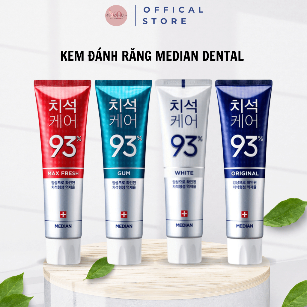 Kem đánh răng Median 93% Hàn Quốc làm trắng răng giúp răng chắc khỏe