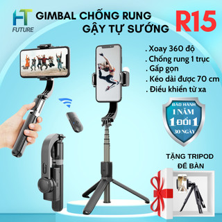 Gimbal R15, Tay Cầm Chống Rung Cho Điện Thoại Có Điều Khiển Từ Xa Hỗ Trợ Đa Dòng Điện Thoại
