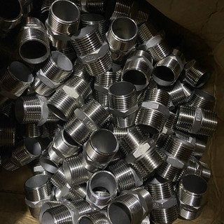 Nối hai đầu ren ngoài inox