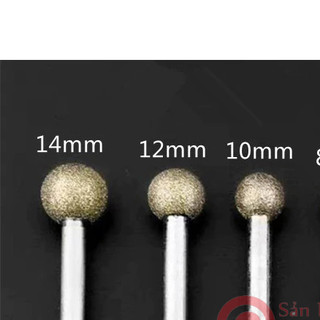 mũi mài khắc đá ngọc kim cương trục 6mm đầu tròn hoặc mài nhôm đồng dùng cho máy mài khuôn hoặc máy khoan ❤️freeship