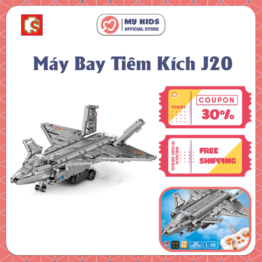 Đồ Chơi Lắp Ráp Máy Bay Tiêm Kích J20 - SEMBO 705995