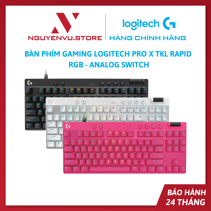 Bàn Phím Gaming Logitech PRO X TKL RAPID RGB - Analog Switch - Hàng Chính Hãng