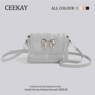 Túi Xách Ceekay Chính Hãng - Túi Đeo Chéo Da Vân Loang Quai Đeo Da Đính Logo Nơ Nhẹ Nhàng Thanh Lịch Cao Cấp
