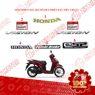 Tem Rời Vision 2021 2022Đỏ Đen Phiên Bản Tiêu Chuẩn 86101-K44-V00ZB, 86831-K2C-V00ZB, 86102-K44-V00ZA Chính Hãng - ZZM