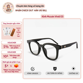 Kính lọc ánh sáng xanh thời trang unisex Mccoin Vivid 03 Hàn Quốc bảo vệ mắt khi dùng máy tính