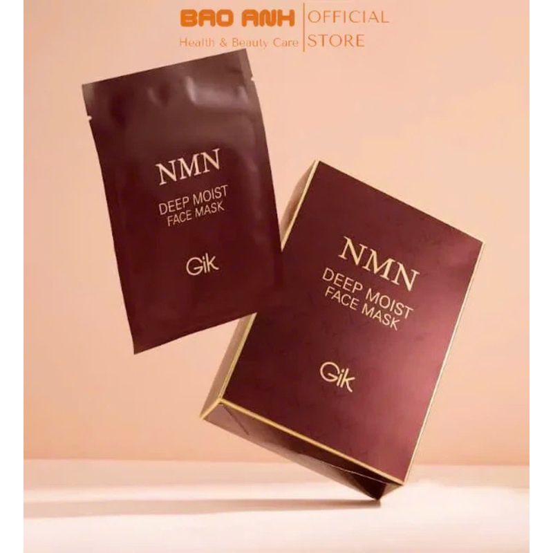 [Hàng có sẵn] [HSD 2027] Hộp 10 Miếng Mặt Nạ Gik NMN Deep Moisture Face Mask 28ml