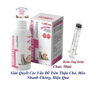 KIDNEY CLEANER AllCare Giải quyết các vấn đề về thận nhanh chóng và hiệu quả Trên thú cưng Chó mèo Chai 50ml