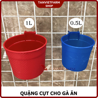  Set 10 cái | Quặng cụt cho gà ăn uống loại 1 lít hoặc nửa lít | Chất liệu nhựa nguyên sinh bền dẻo 