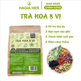 HAGIA HER - Trà Hoa 8 Vị - Hỗ Trợ Đẹp Da - Ngủ Ngon Sâu Giấc