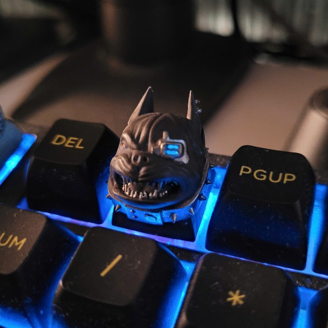 Cyberpunk V's Bulldog Bobble Head Artisan Keycap - Keycap thủ công dành cho bàn phím cơ