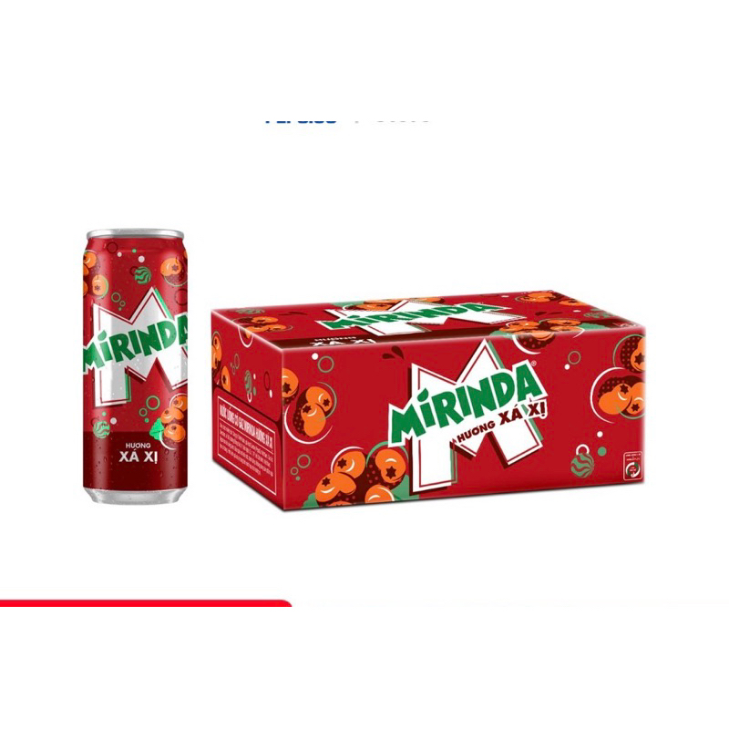 thùng 24 lon nước ngọt xá xị Mirinda 320ml