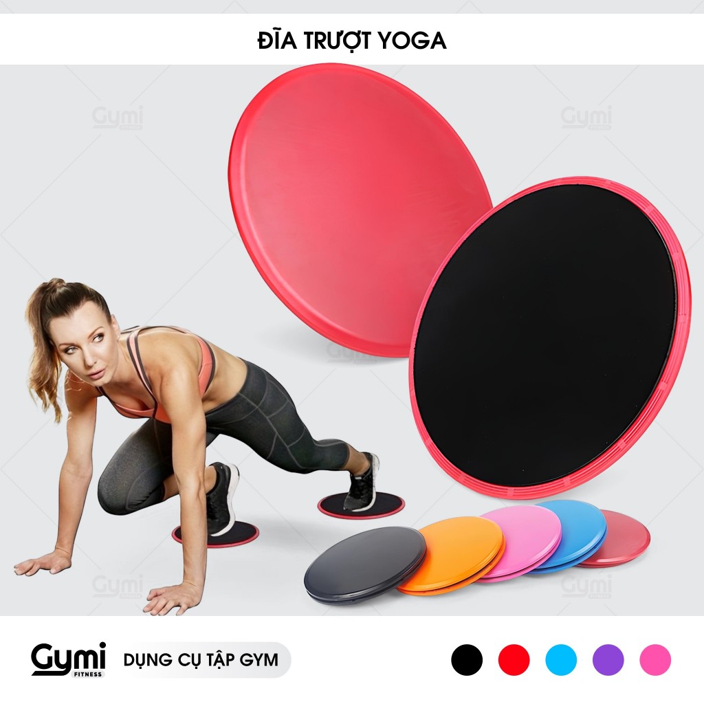 Bộ 2 đĩa trượt hỗ trợ tập Yoga và GYM | 1 Cặp Đĩa Tròn 18x18cm, Chất Liệu nhựa ABS và xốp