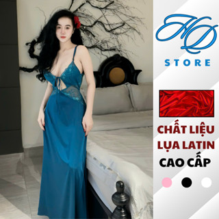 [Hoả Tốc HCM] Đầm Ngủ Cao Cấp Nữ Váy Ngủ 2 Dây Cut Out V1 Sexy Lụa Latin 40-58kg (V2) - HD STORE