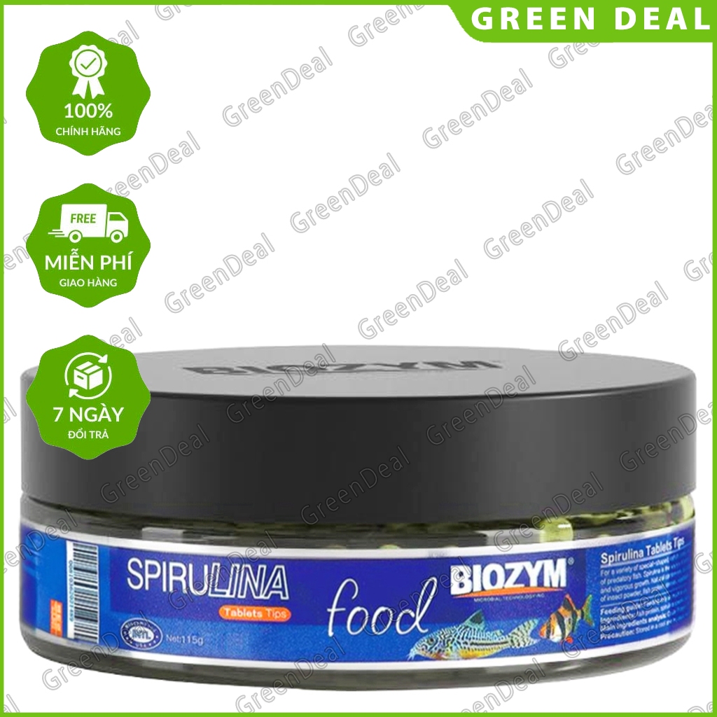 BIOZYM - Spirulina Food (Tablets Tips) | Thức ăn viên dán tảo giàu dinh dưỡng cho Pleco và cá cảnh t