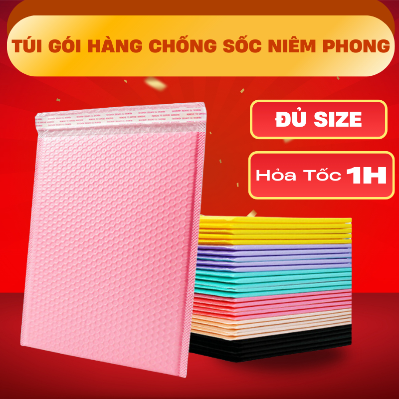 20 Túi Gói Hàng Chống Sốc Niêm Phong | Túi Bóng Khí Chống Va Đập Gói Hàng Tiện Lợi