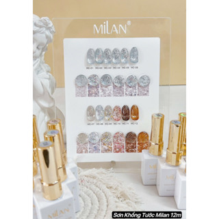  set sơn gel nhũ kim tuyến 12 màu hãng Milan tặng kèm bản màu 