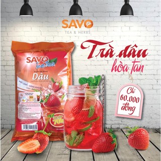 Trà Dâu Hòa Tan (Strawberry) SAVO túi 800g