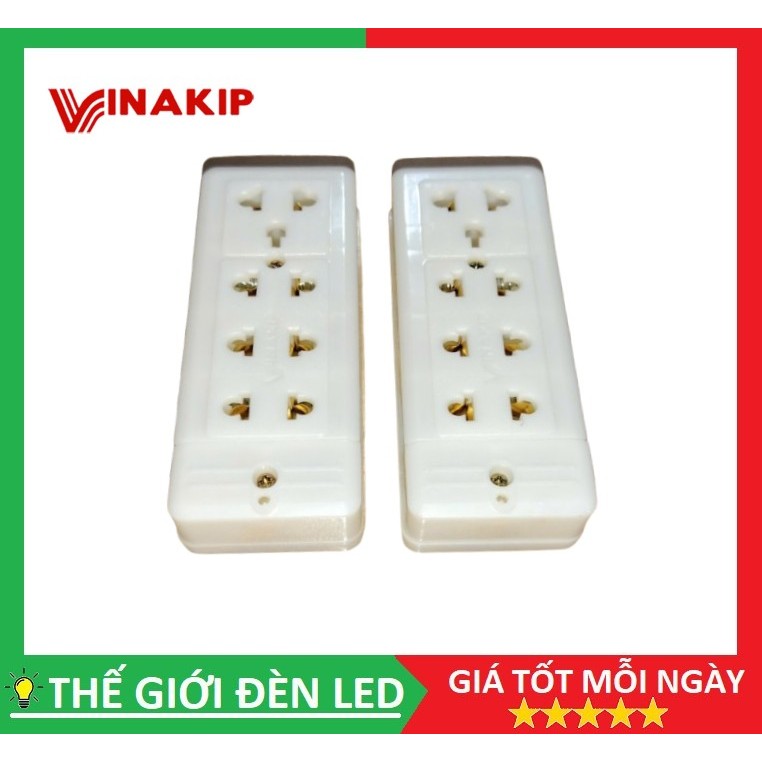 Ổ cắm điện VINAKIP 2 lỗ, 4 lổ đa năng 15A không dây chính hãng