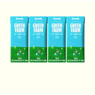 1 lốc sữa không đường Vinamilk Green Farm 180ml